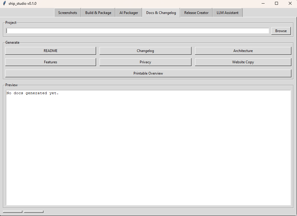Ship Studio docs and changelog