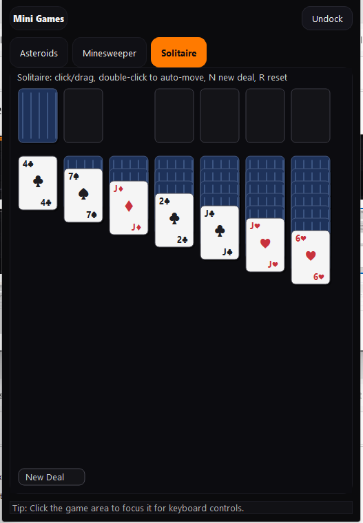 PC Purifier Mini Games window