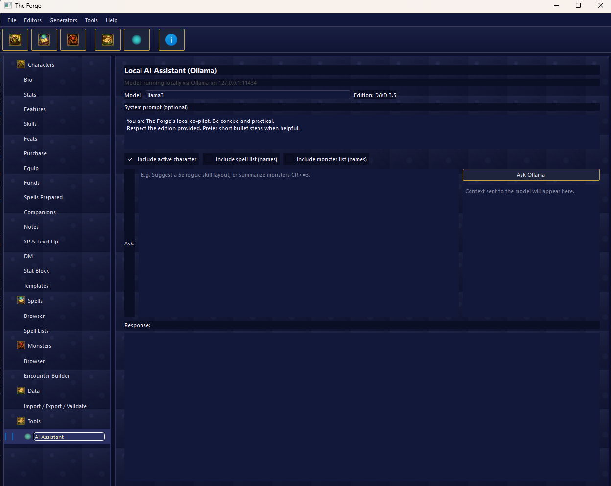 The Forge AI assistant
